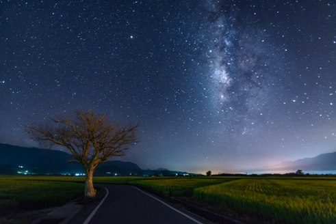 伯朗大道夜晚星空。