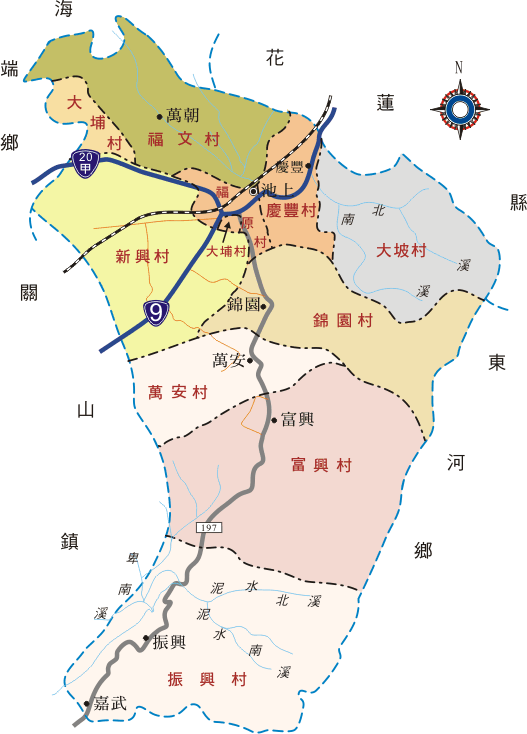 池上鄉行政區域地圖